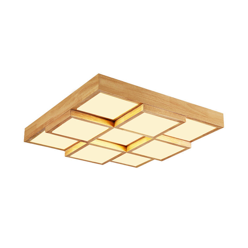 SylvaOak Natural Wood Multi Light Ceiling Lamp Four, Six, Nine-Light Configs