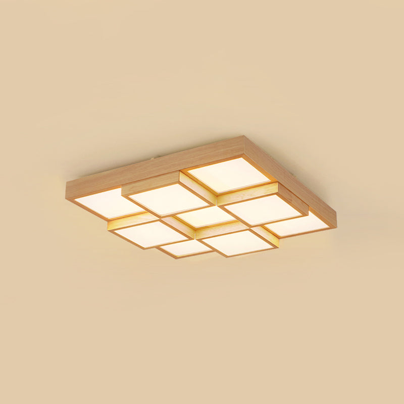RusticLight – Stropní lampa z přírodního dřeva s více světly