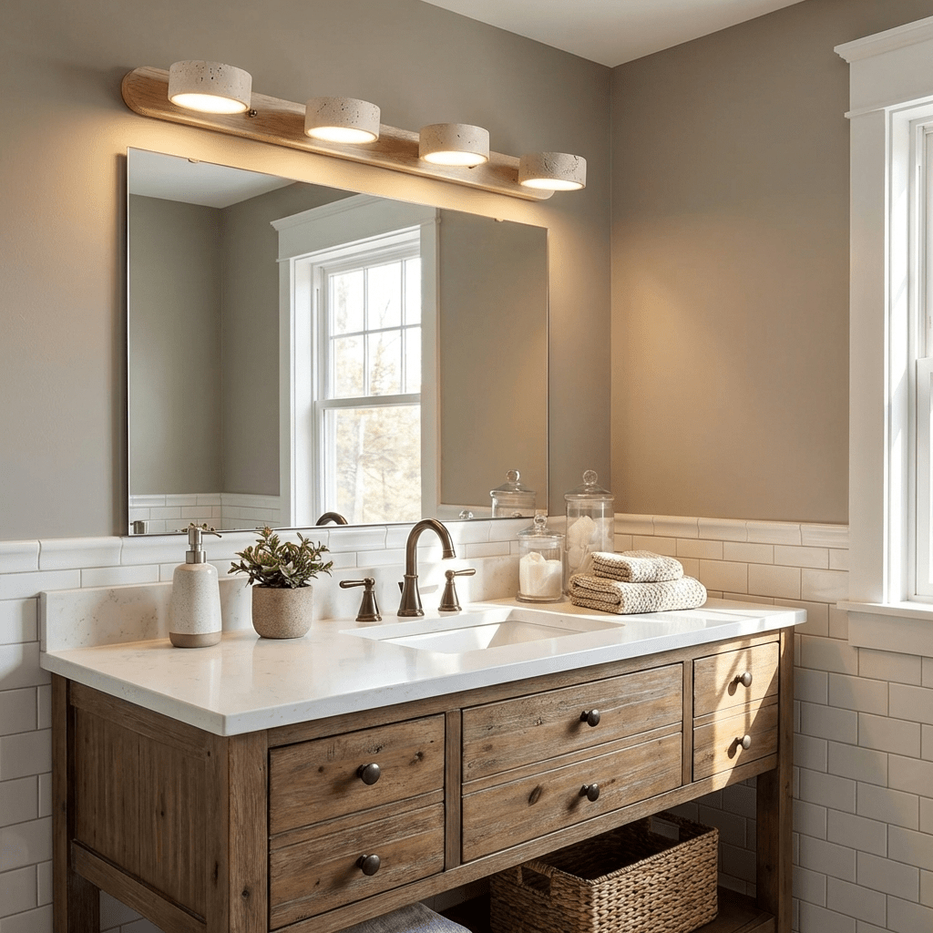 Travertine Duo Wall Light — Multiple Diameter Options