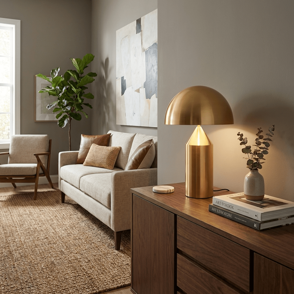 Atollo Geometric Metal Table Lamp