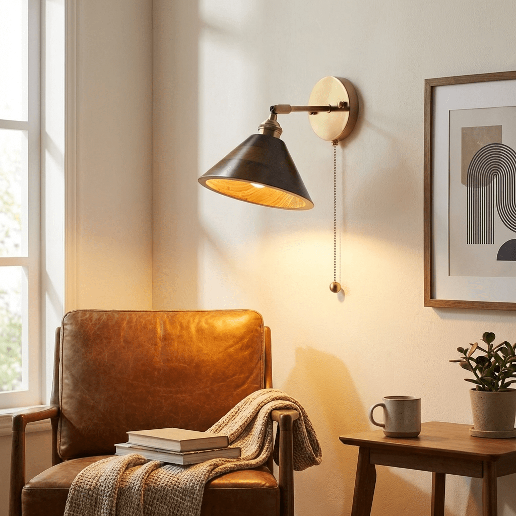 Vintage Wooden Wall Sconce — Artisan Crafted Design
