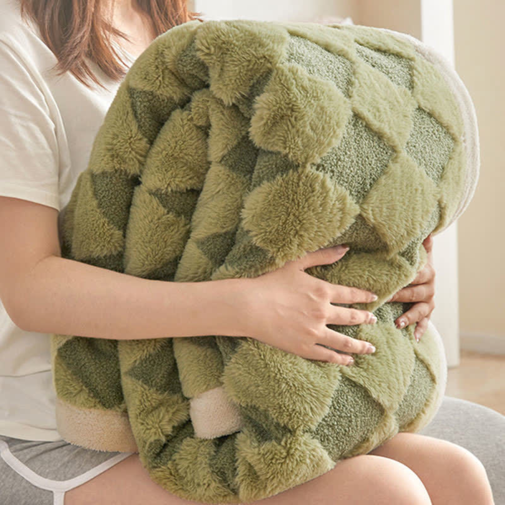 Coperta Comfort con Morbido Motivo a Diamante