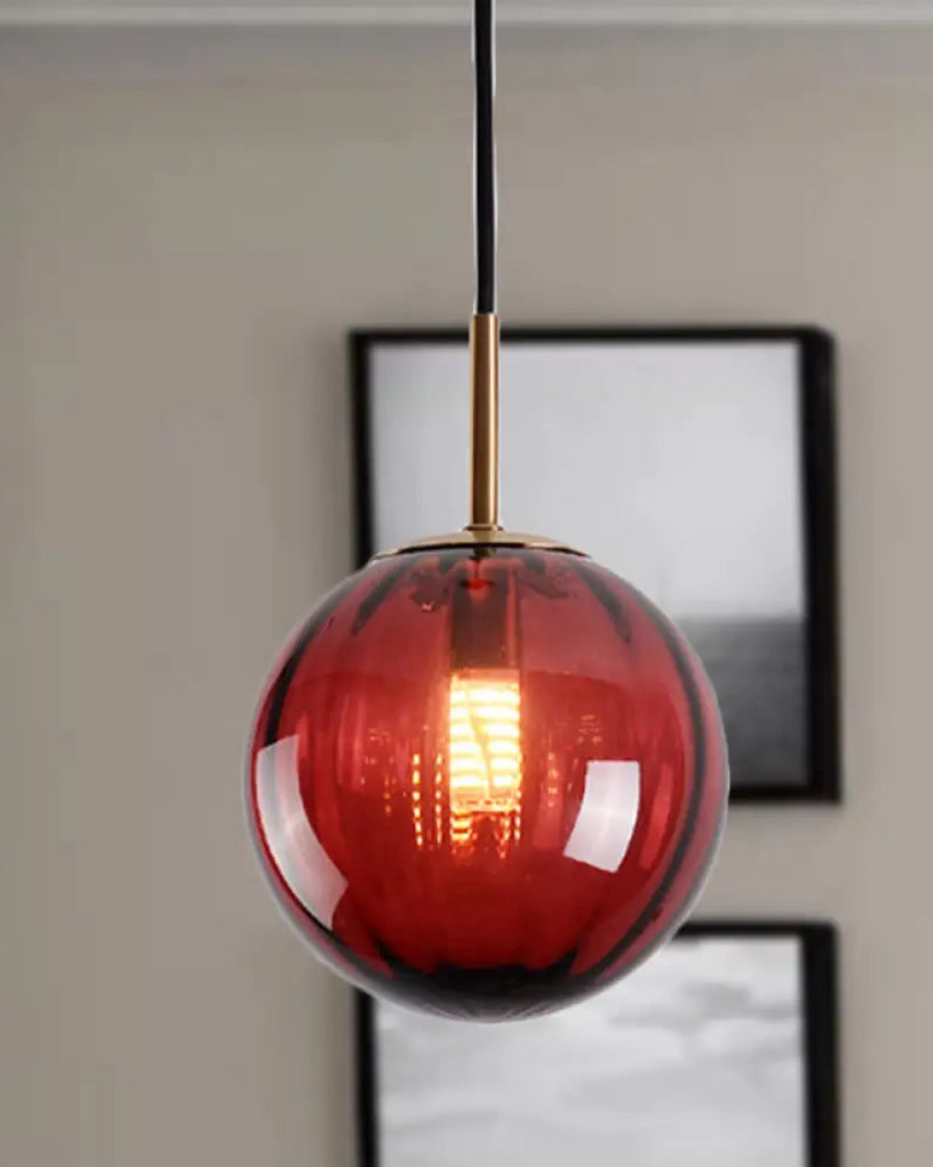 ثريا سقف زجاجية لون كهرماني من لومينارا | أورنتلي