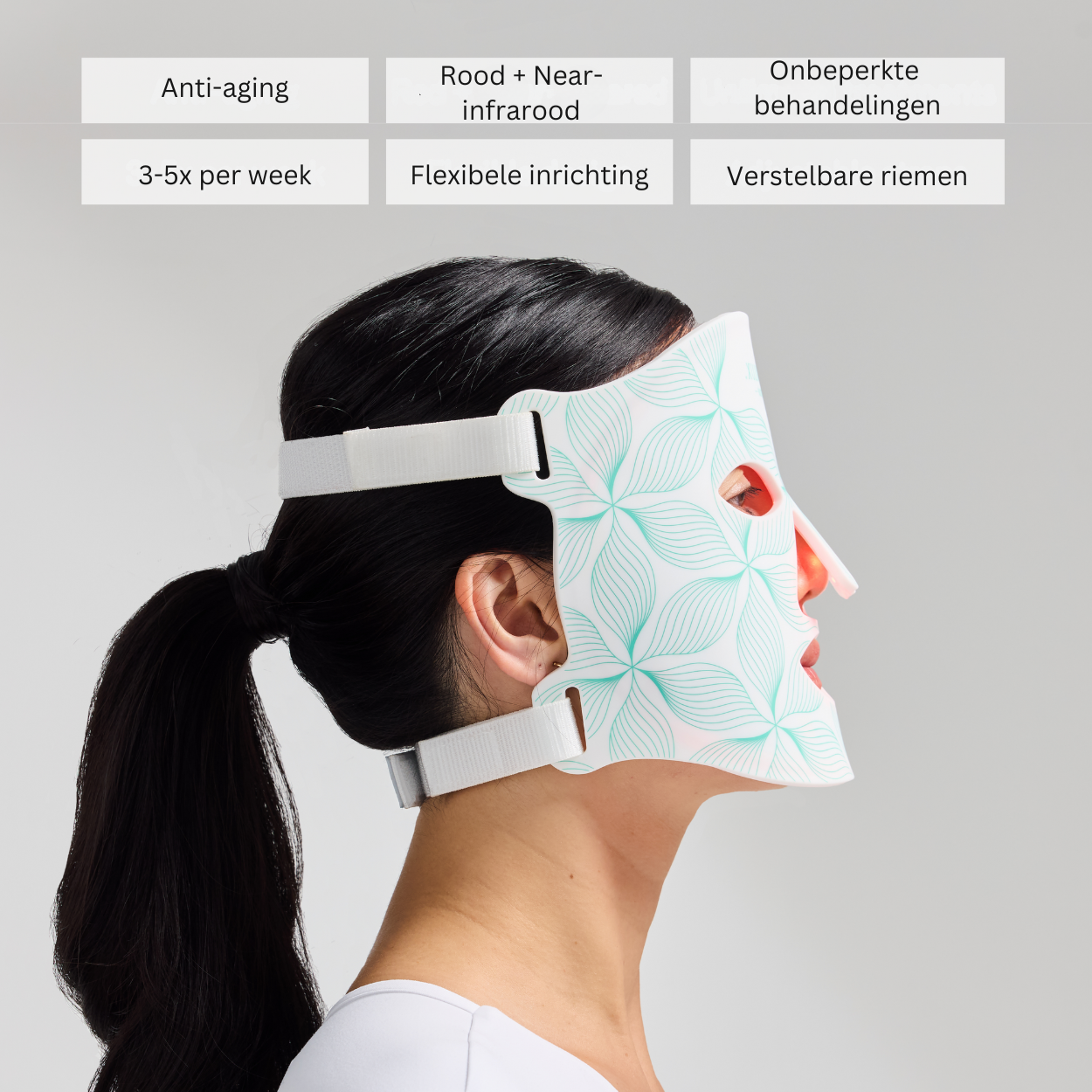 Vrimlo LED | Thérapie par lumière rouge | Masque facial | Masque infrarouge flexible !