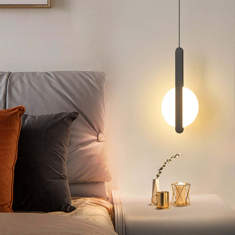 Doria Modern LED Pendant Light Black/White Metal Living Room - Lamp Outdoor