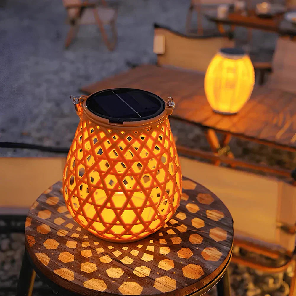 Lanterne tissée solaire Luna – Éclairage élégant intérieur et extérieur