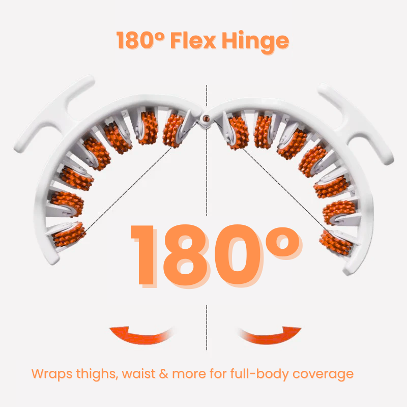 Manual Body Massage Roller – 180° Flex Hinge, Soft Elastic Rollers