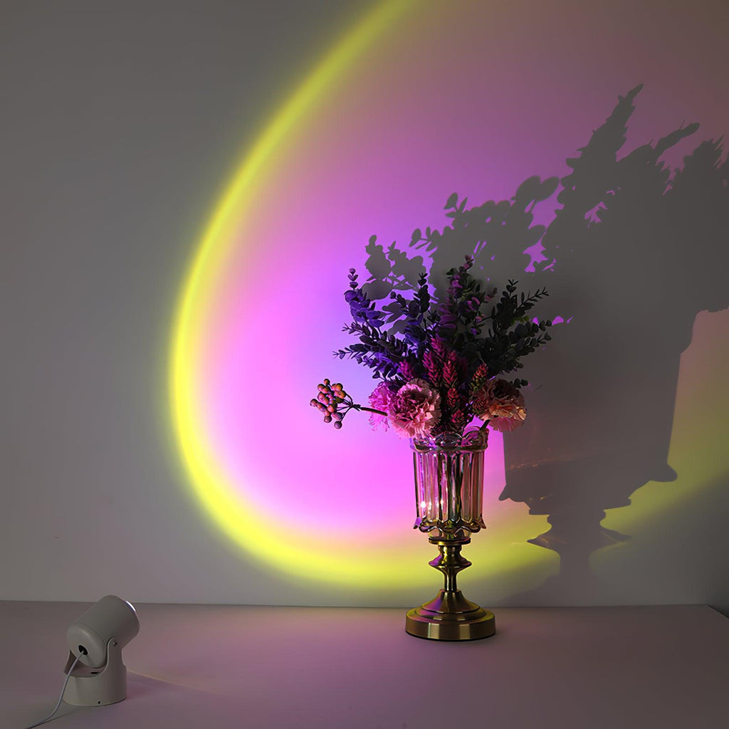Compact LED Sunset Projection Light — Table Lamp