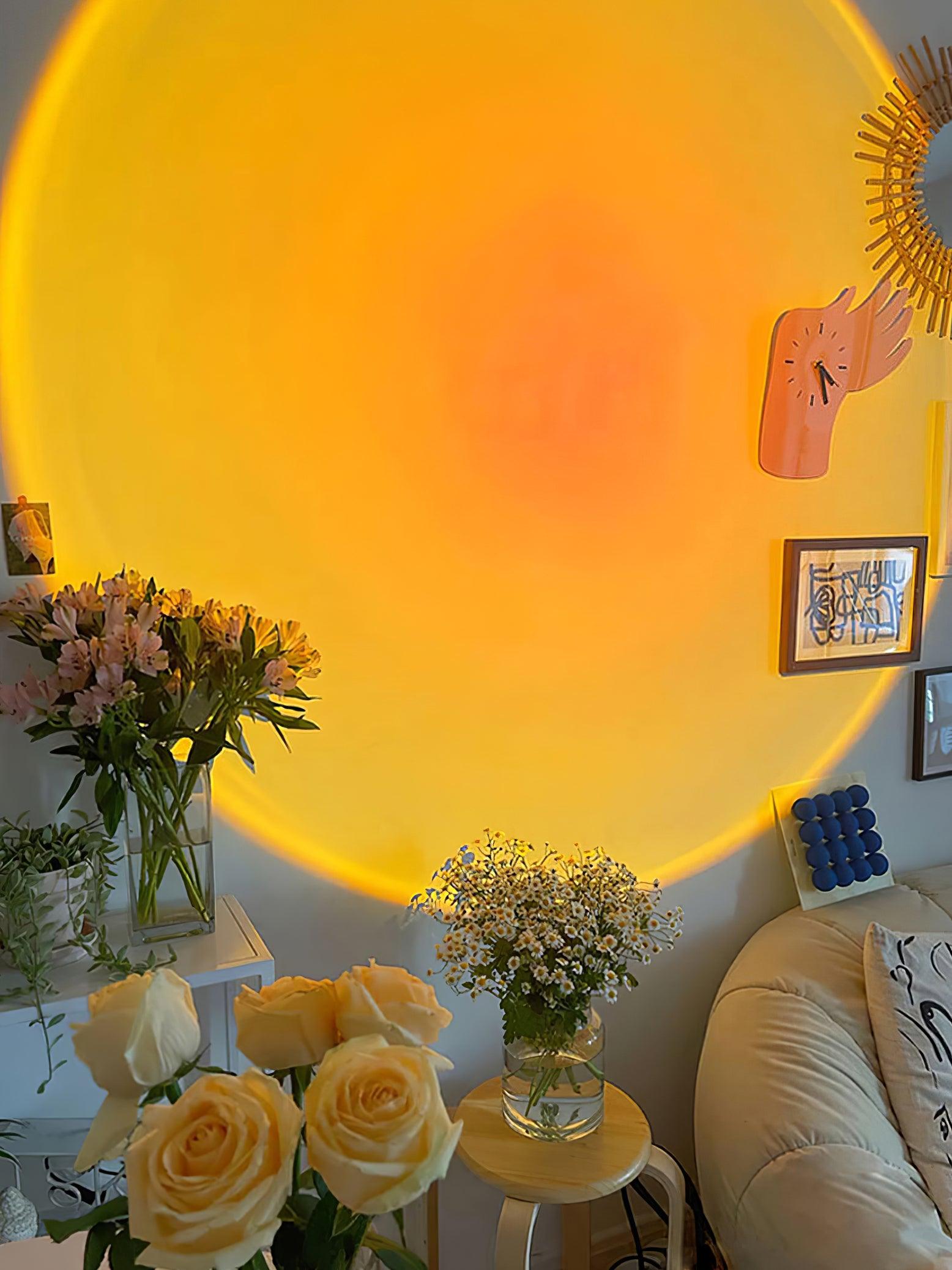Compact LED Sunset Projection Light — Table Lamp