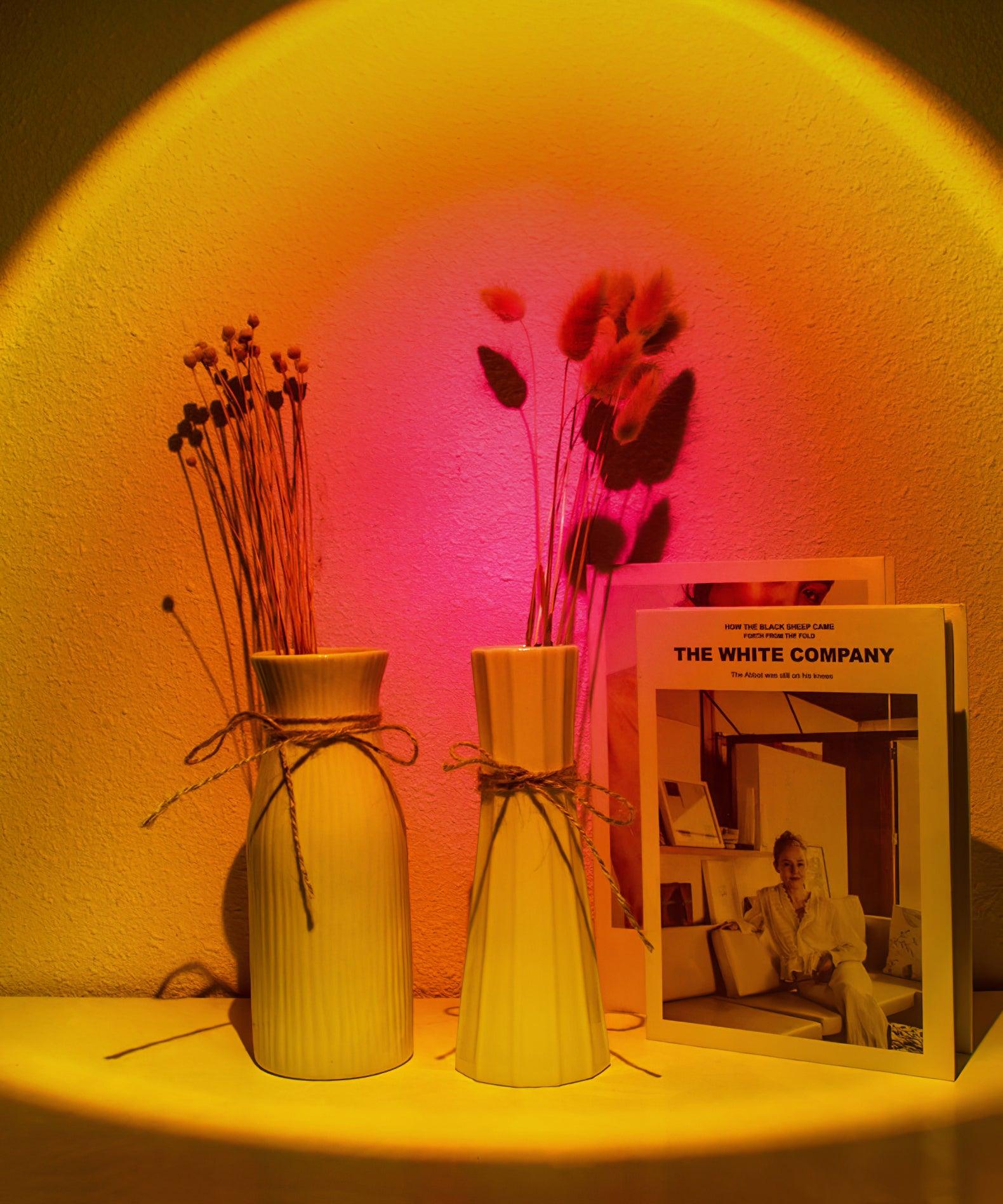 Compact LED Sunset Projection Light — Table Lamp