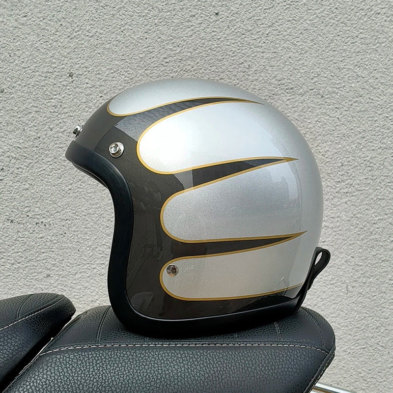 Düşük Profilli Vintage Motosiklet Kaskı - DOT ve ECE Onaylı