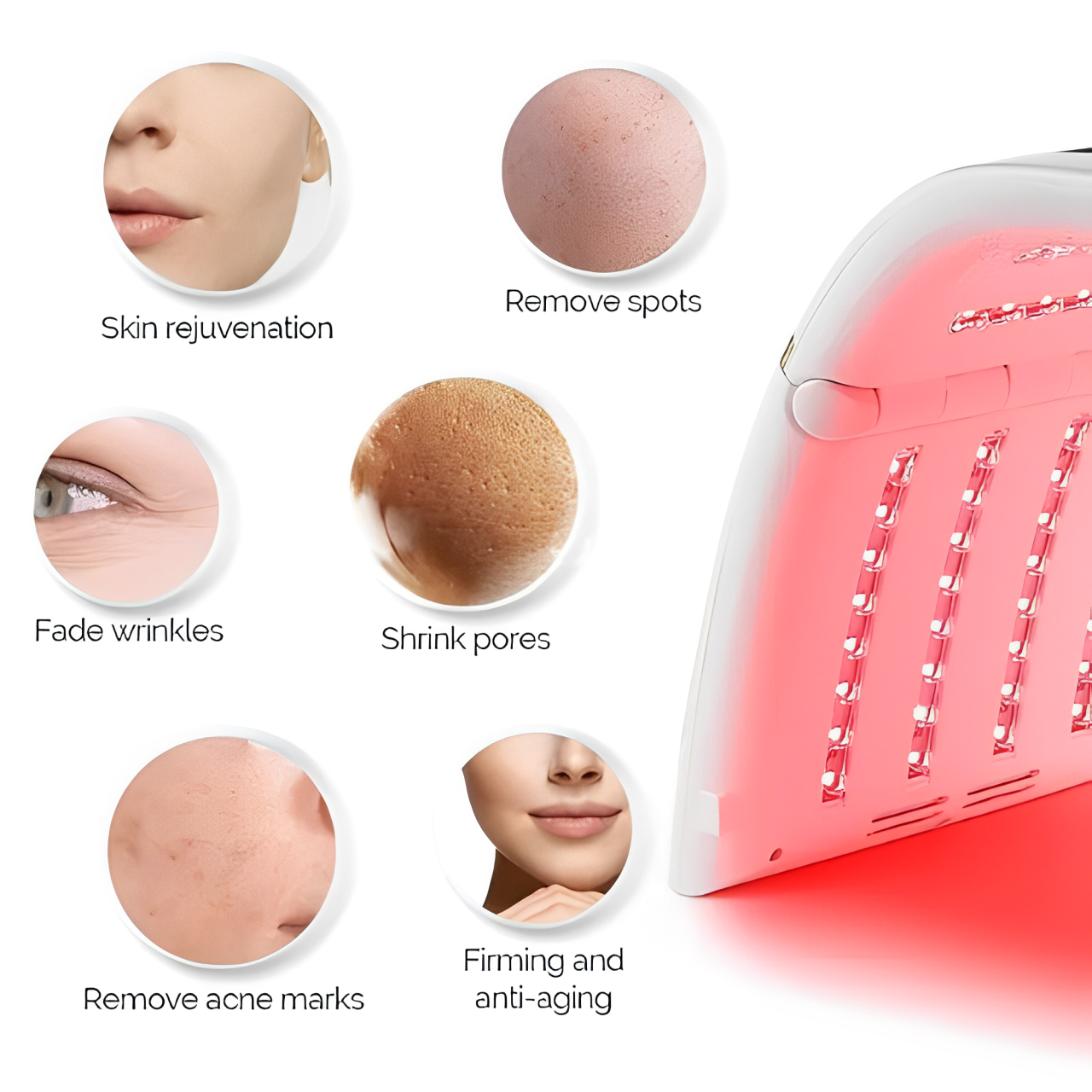 Dispositivo di terapia luminosa a fotoni LED PDT a 7 colori per la cura della pelle