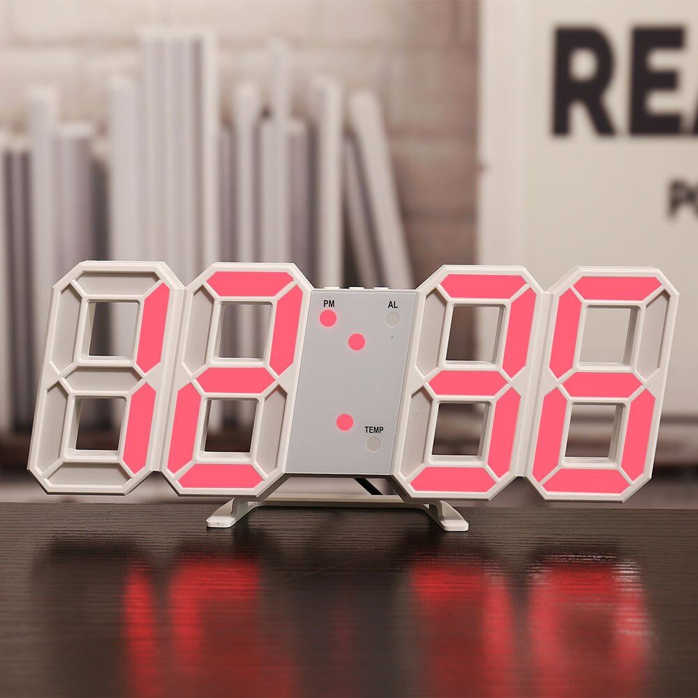 BrightGlow - Reloj de Pared Digital LED