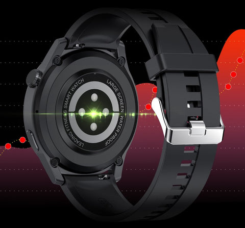 Zenorix 防水男士智能手表，带心电图、光电容积描记法心率和血氧监测