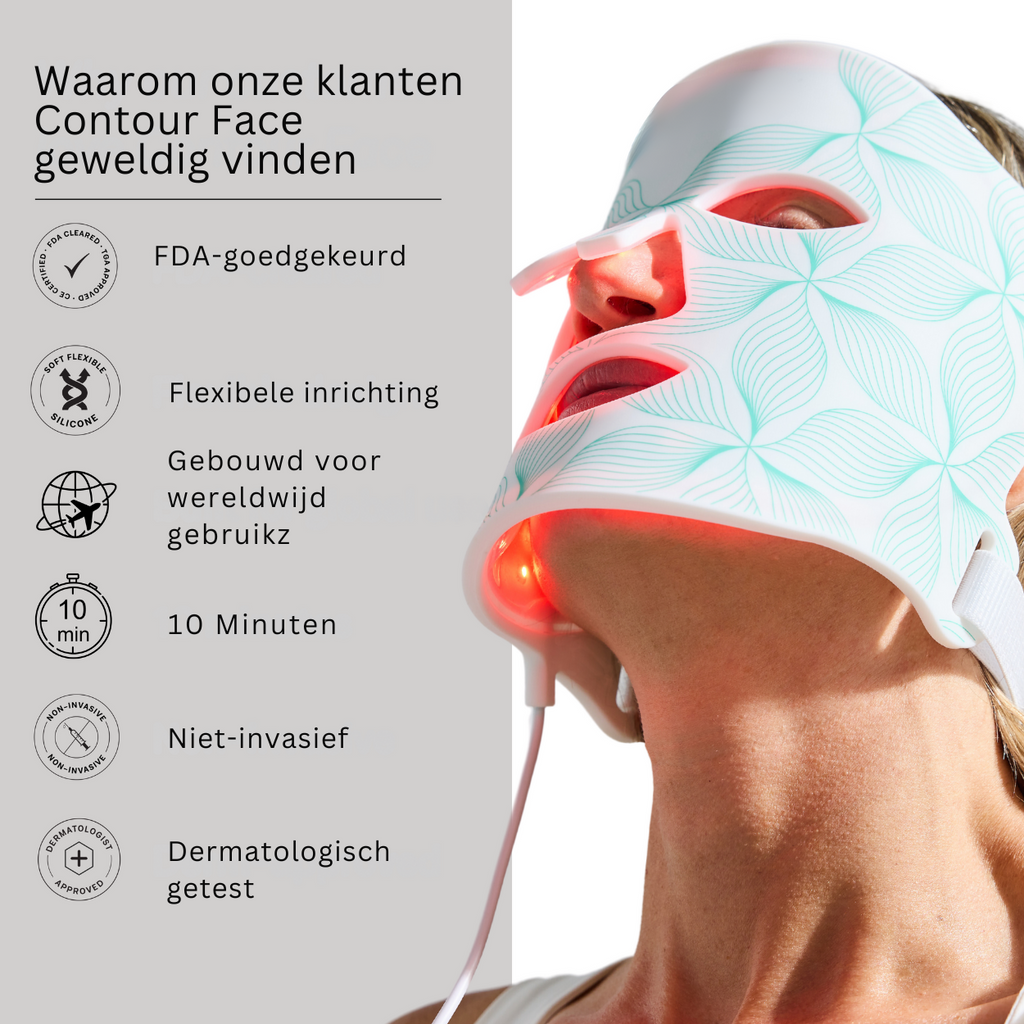 Vrimlo LED | Thérapie par lumière rouge | Masque facial | Masque infrarouge flexible !