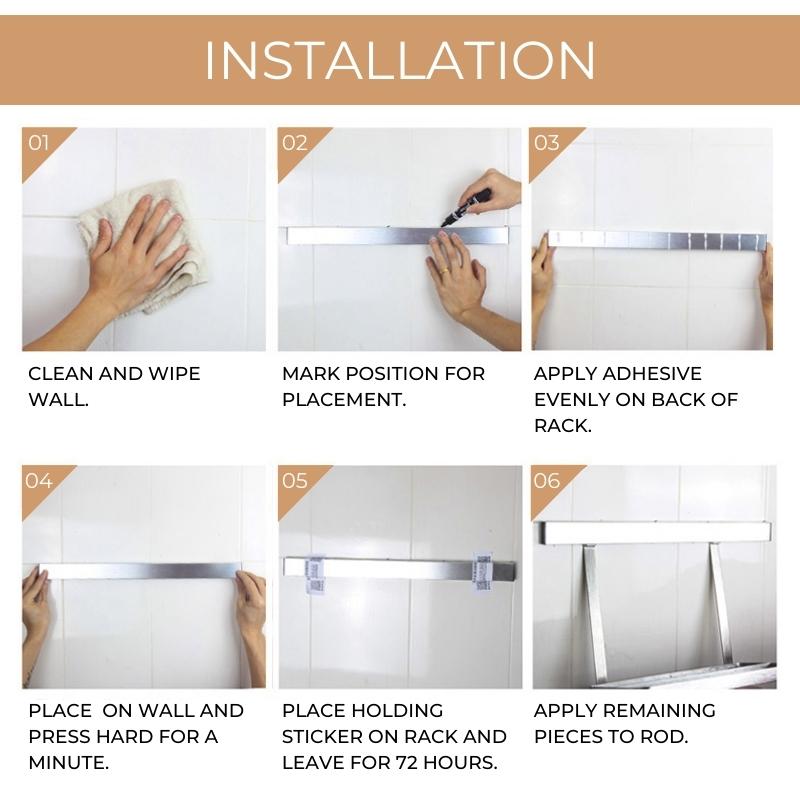 Claren Nástěnné držáky na kuchyňské náčiní