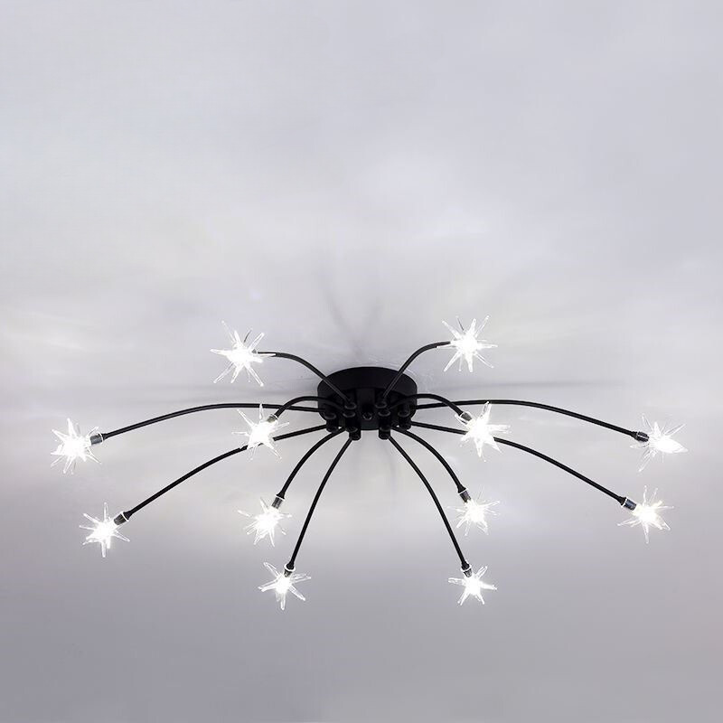 Arisha art déco-taklampa med stjärnmönster — täckning på 10-15㎡, varm belysning