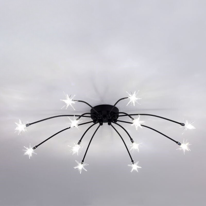 Arisha art déco-taklampa med stjärnmönster — täckning på 10-15㎡, varm belysning