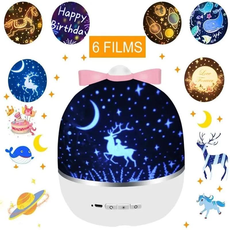 Proiettore sferico di stelle NebulaGlow per bambini, con proiezione rilassante del cielo notturno
