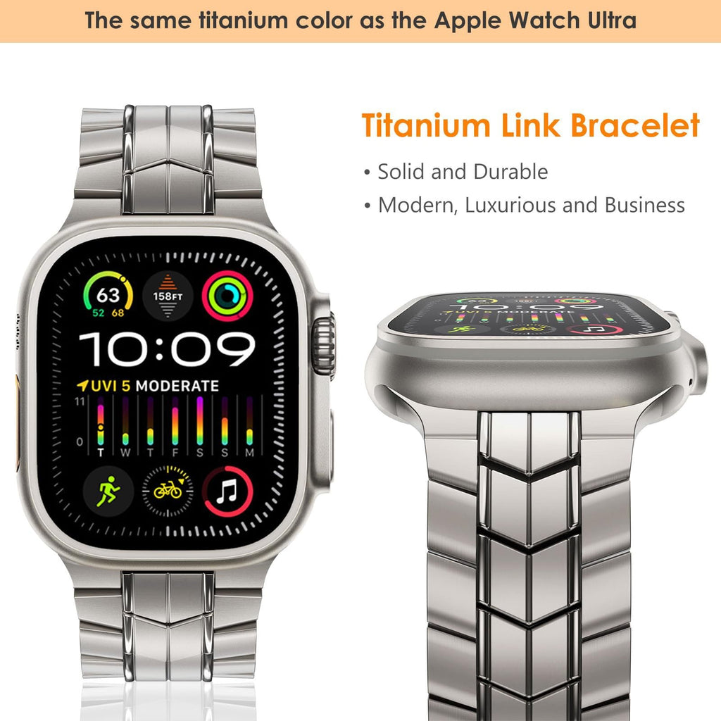 Tali Jam Apple Pelindung Aloi Titanium Logam
