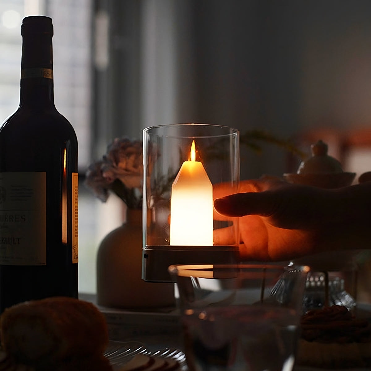 LumaGlow Rechargeable Flameless Ambient Light With Soothing Warm Flicker