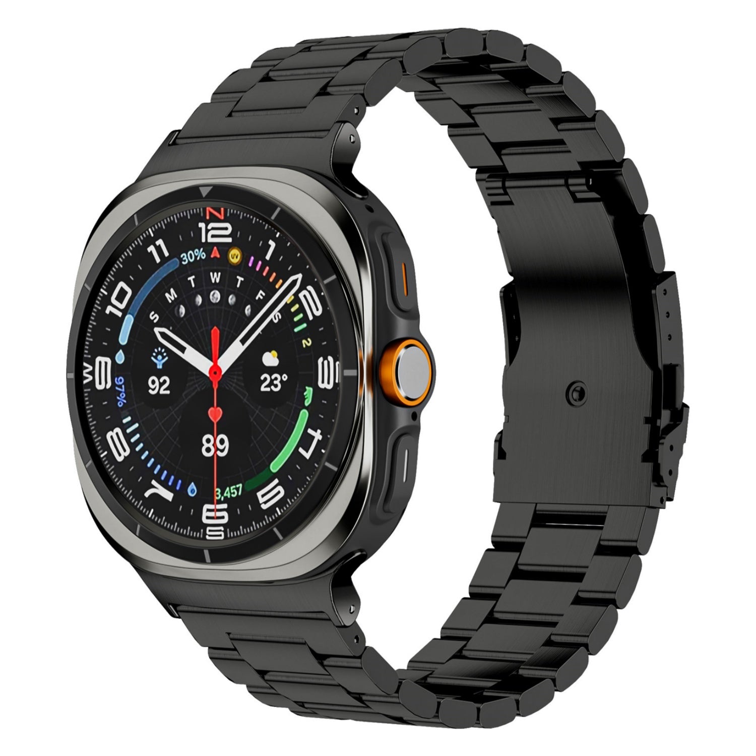 Anel de Titânio Estilo Empresarial para Samsung Watch Ultra