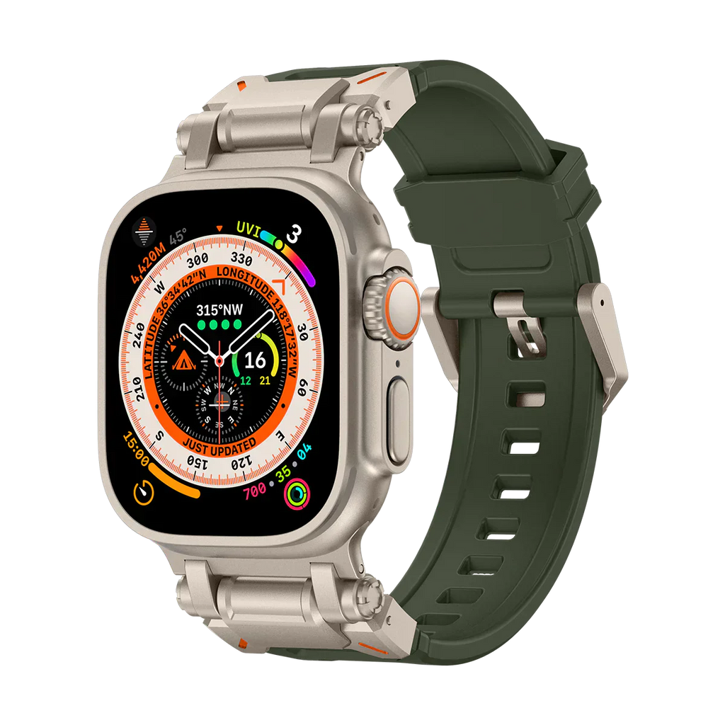 Új titán fém fej szilikon szíj Apple Watch-hoz
