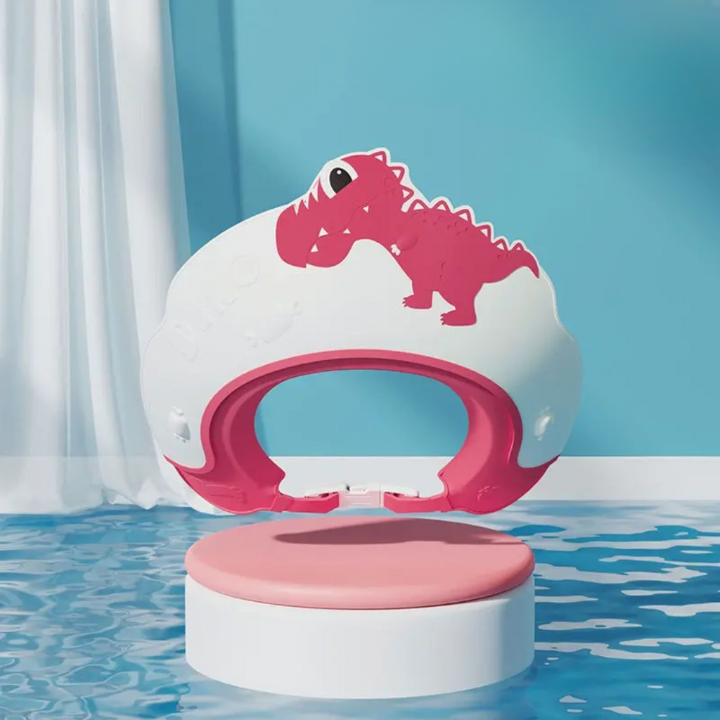 SplashSafe Dino | Badehette som beskytter mot vann og sjampo