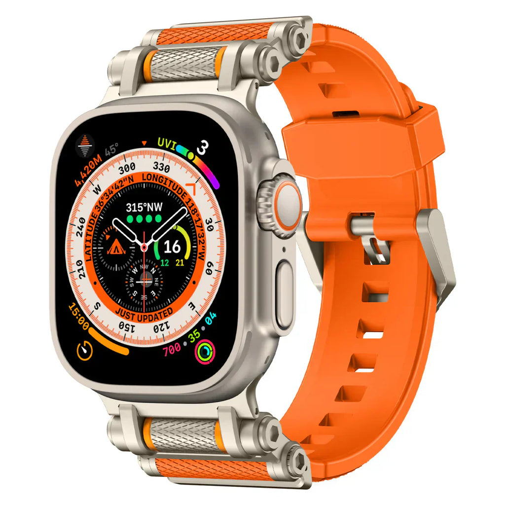 Taktisches drehbares Silikonarmband für die Apple Watch