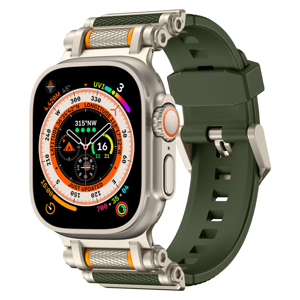 Taktisches drehbares Silikonarmband für die Apple Watch