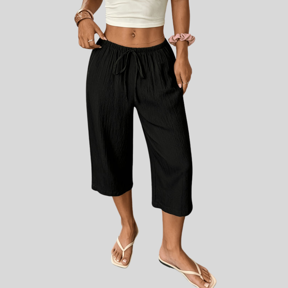 Pantalon Capri large décontracté