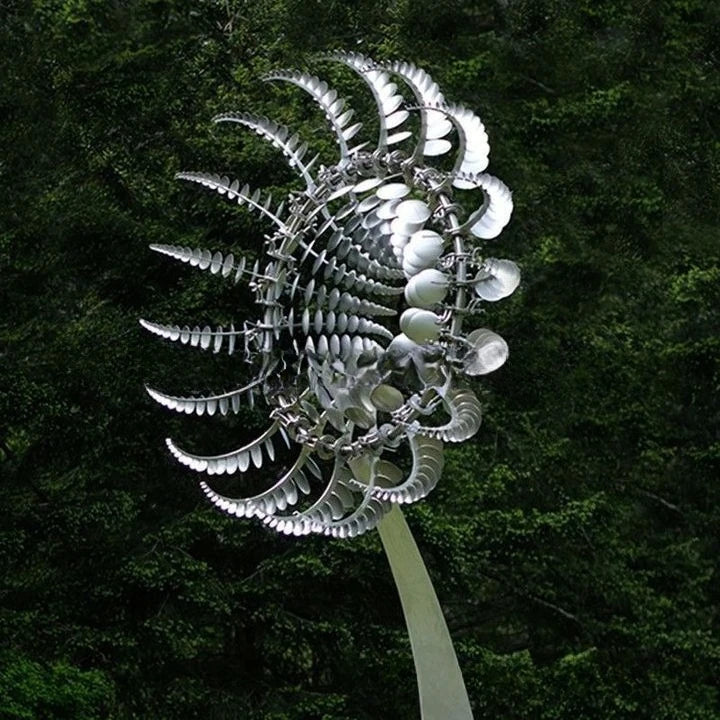 Neue rostfreie magische Metall-Windmühle und kinetische Windwirbler