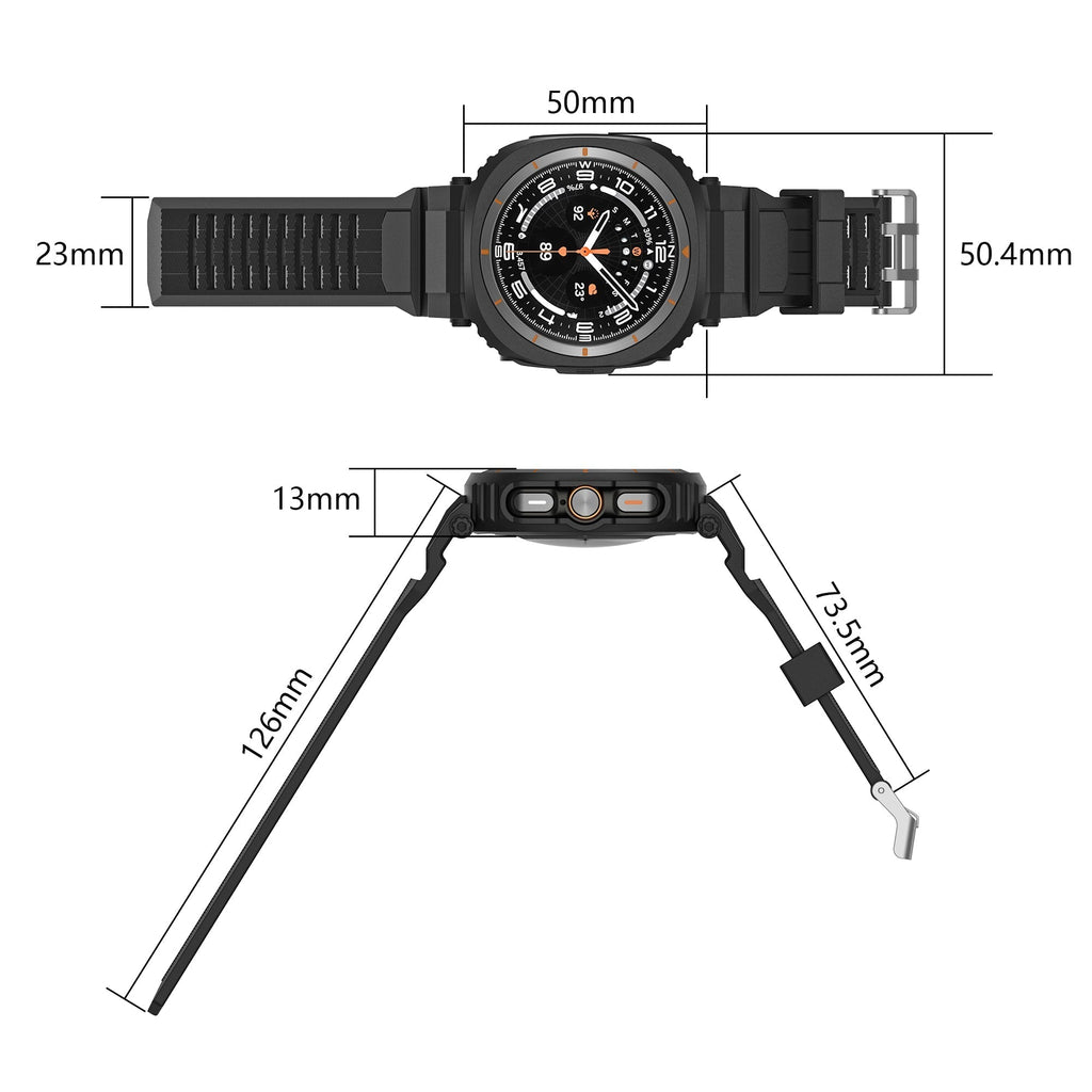 Urheilullinen TPU-ranneke + kotelo Samsung Galaxy Watch Ultra 47 mm:lle