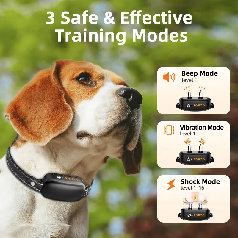 Coleira de Treino para Cão com Comando – 3 Modos Seguros, Alcance de 1000M, À Prova de Água