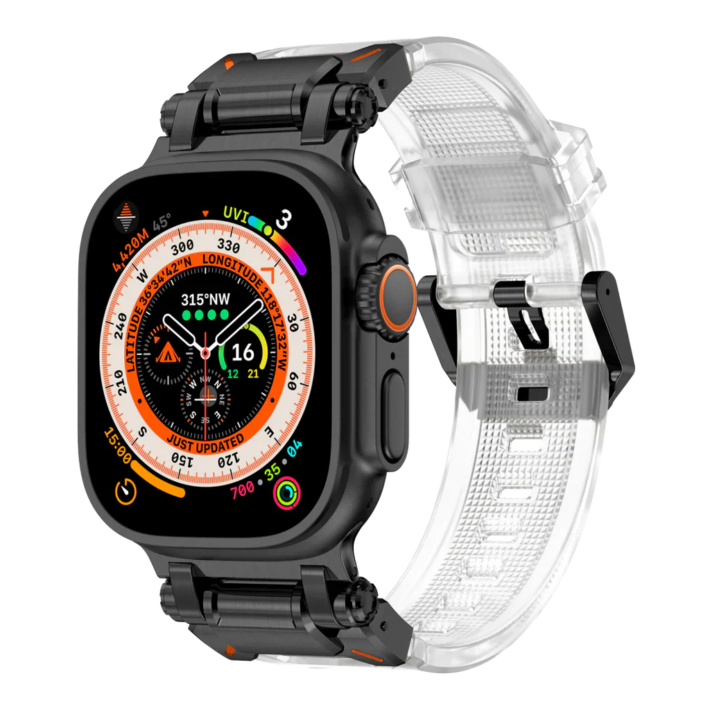 Új titán fém fej szilikon szíj Apple Watch-hoz