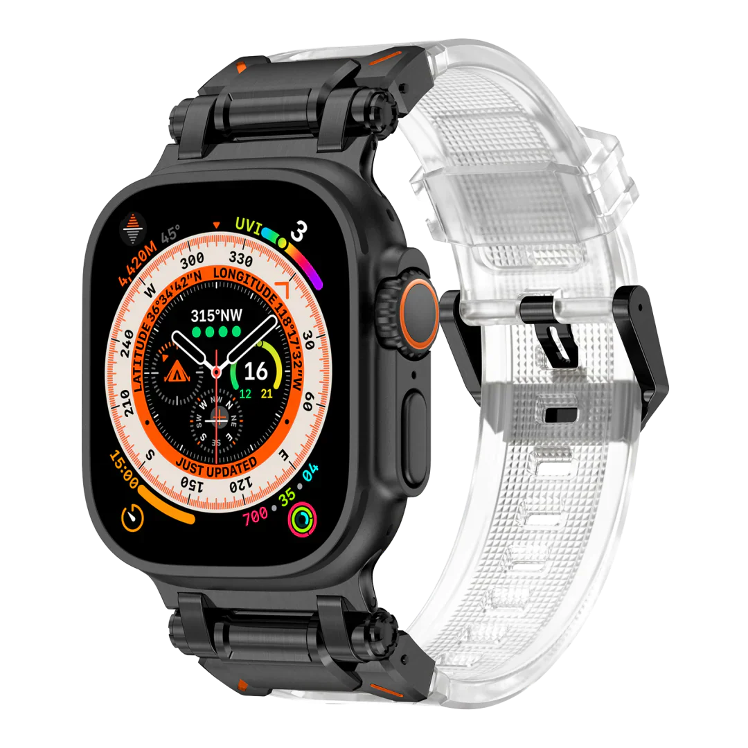 Új titán fém fej szilikon szíj Apple Watch-hoz