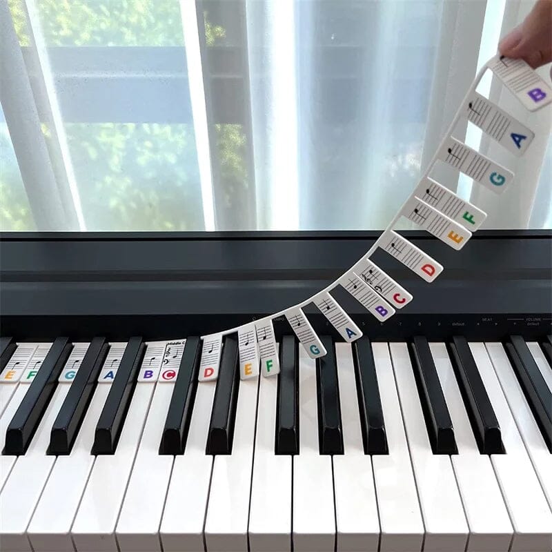 Etichette rimovibili per tasti di pianoforte KeyAssist per principianti
