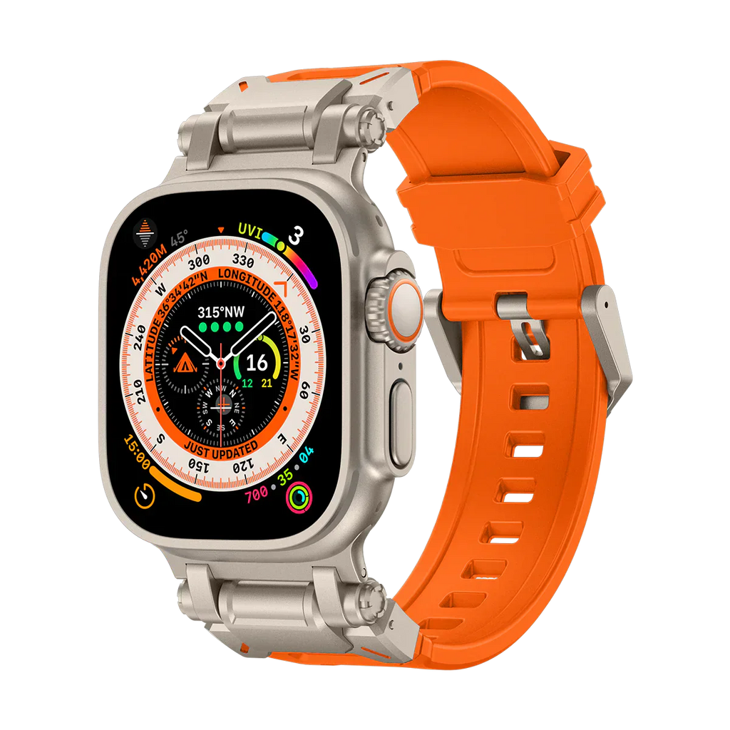 Új titán fém fej szilikon szíj Apple Watch-hoz