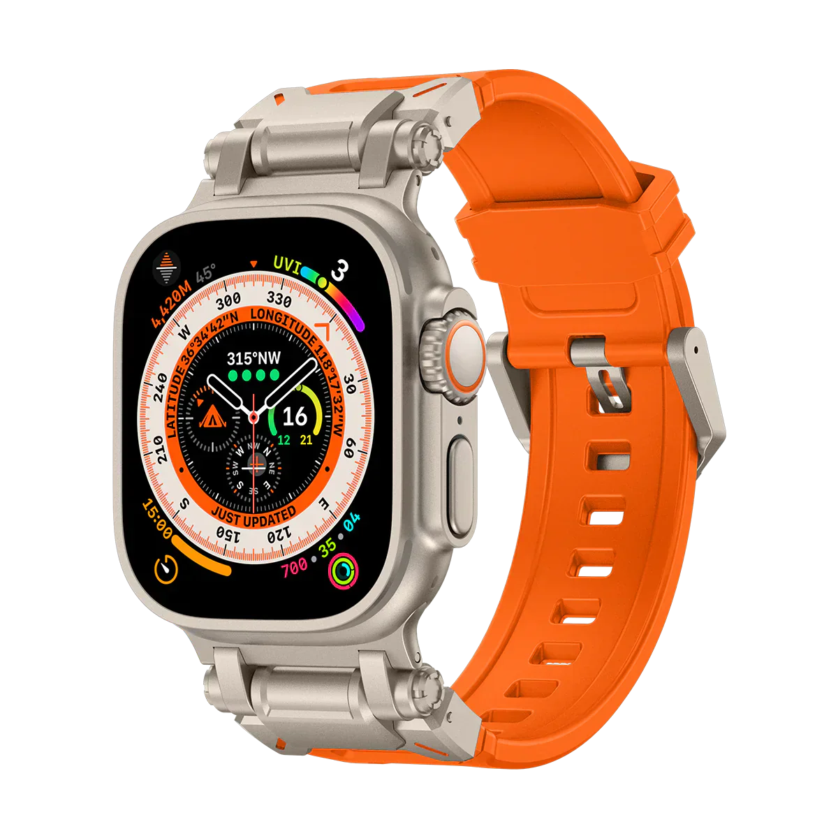 Új titán fém fej szilikon szíj Apple Watch-hoz