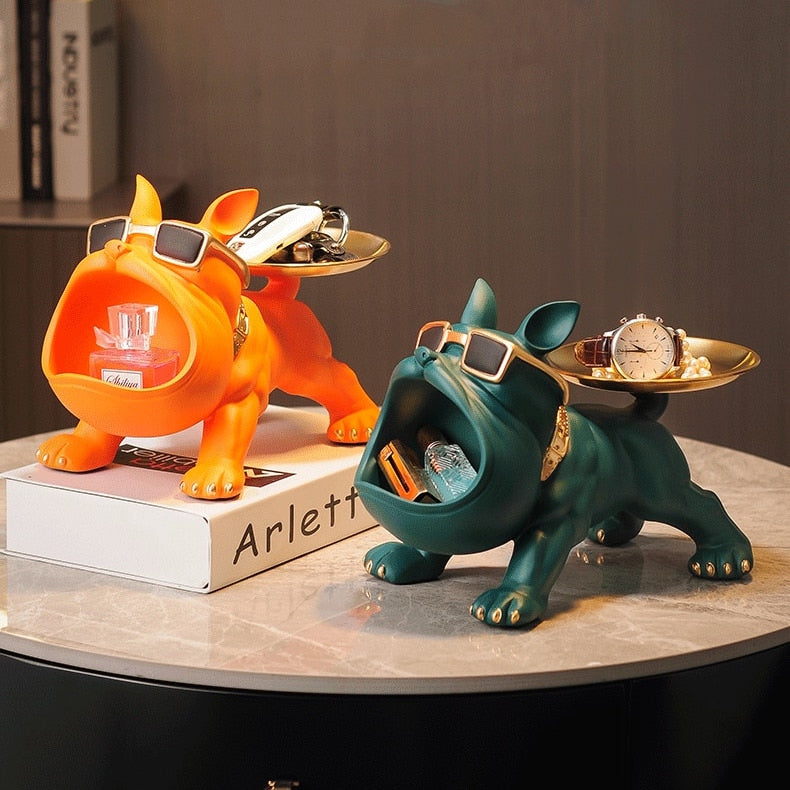 Corvo Bulldog gyanta szobor merész francia bulldog dekoráció Orntli által