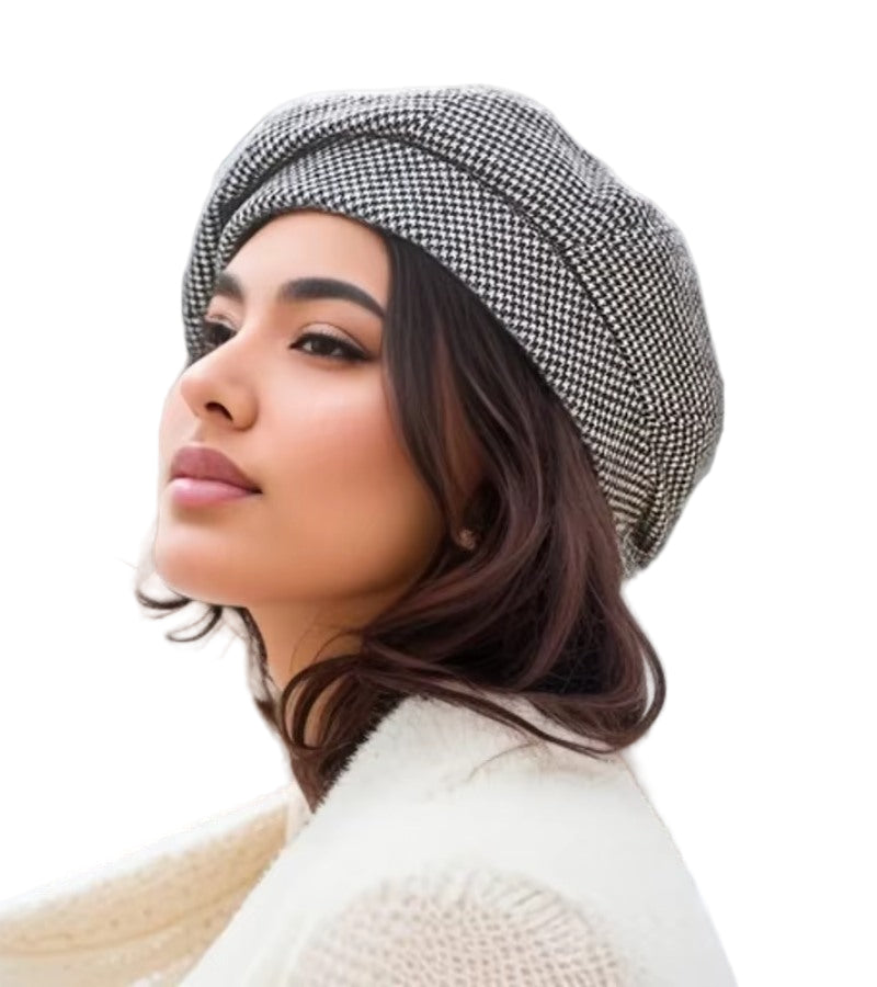 LumiCap Parisian Chic Kvinders Elegante Kasket, Åndbart Blødt Stof, One Size