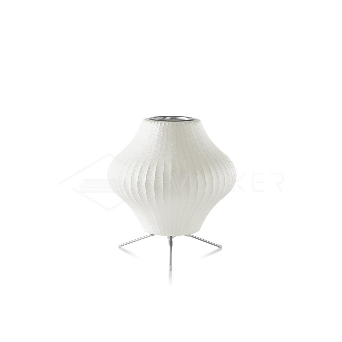 Sphere Form Table Lamp — Triangular Base, Warm Glow