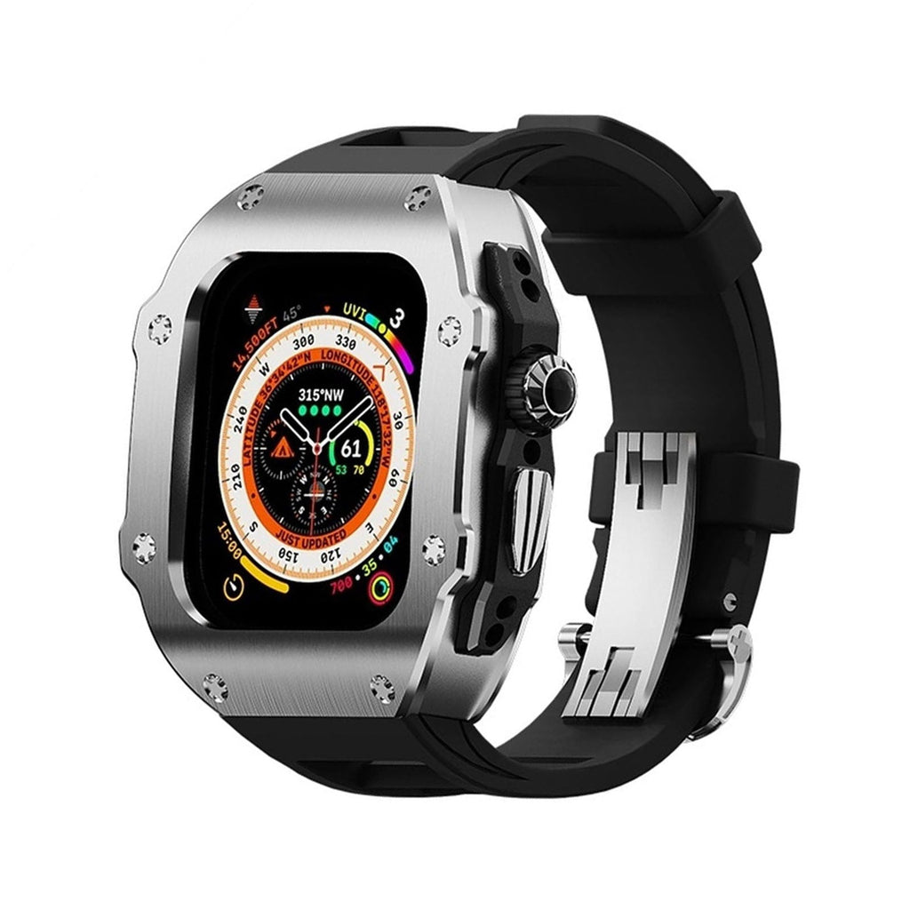 RM Vanguard Serie - Fluorkautschukband Edelstahlgehäuse für Apple Watch Ultra