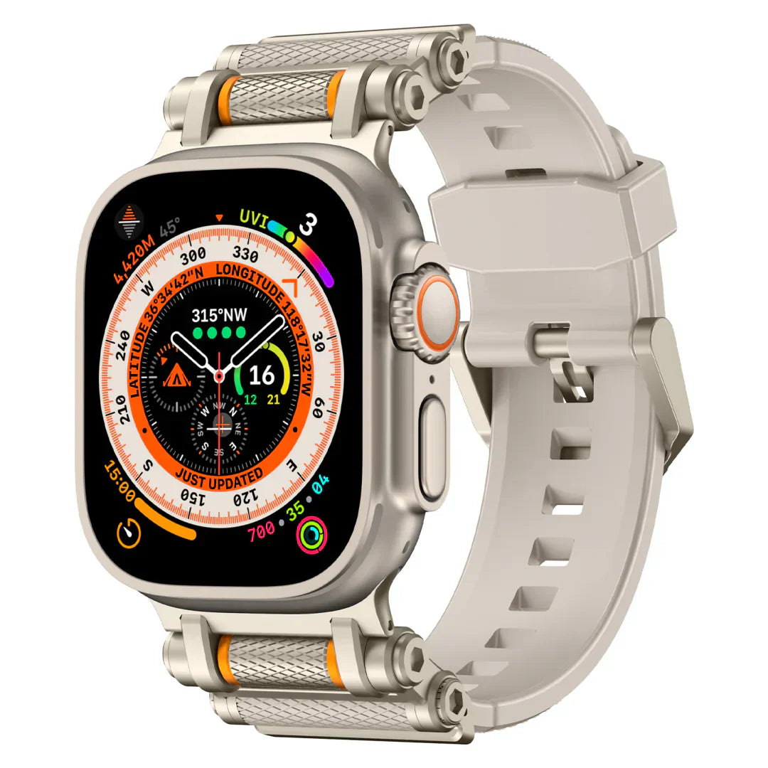 Taktisches drehbares Silikonarmband für die Apple Watch