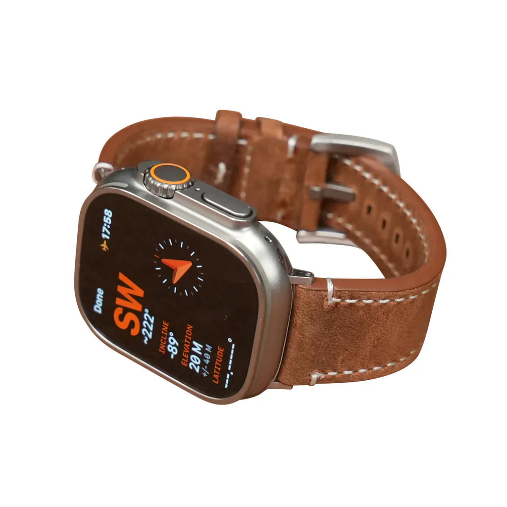Cinturino in pelle vintage di lusso per Apple Watch