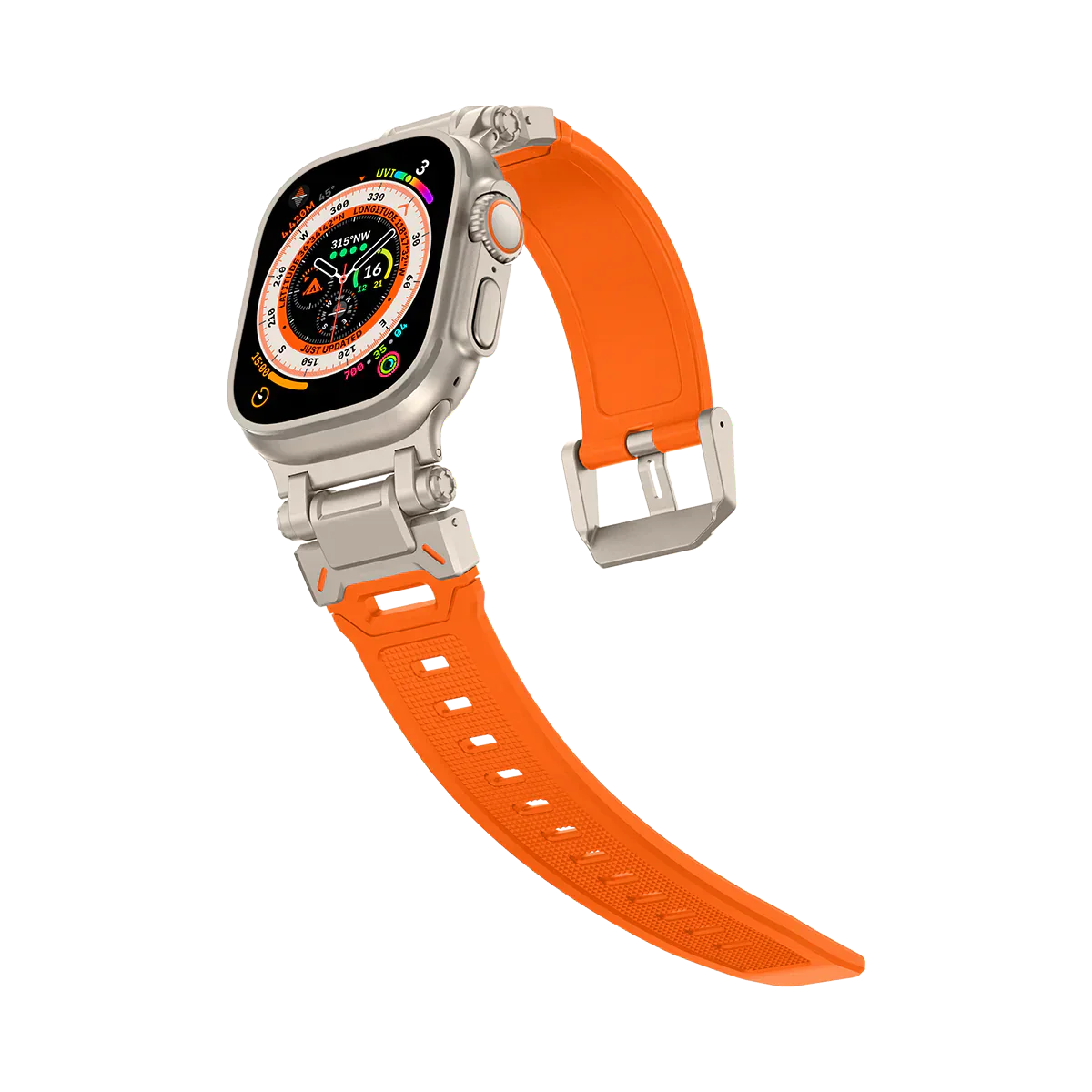 Új titán fém fej szilikon szíj Apple Watch-hoz