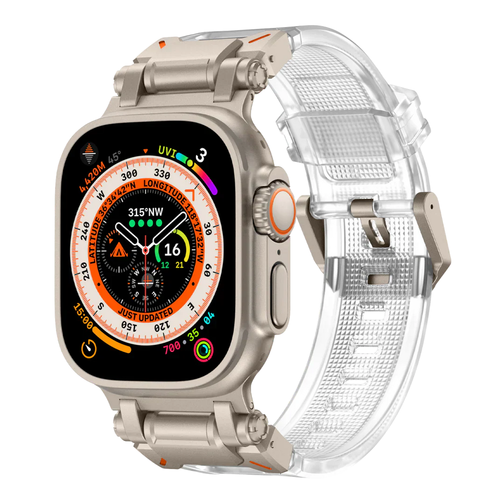 Új titán fém fej szilikon szíj Apple Watch-hoz