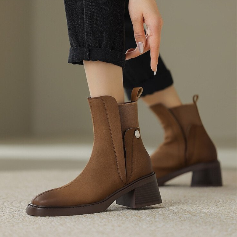 Bottes cheville en cuir italien Grazia