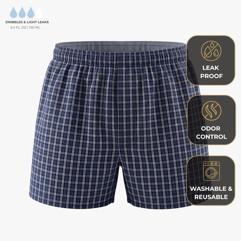 Men's Washable Leak-Proof Boxers – Absorbent Layers, Odour Control, Reusable