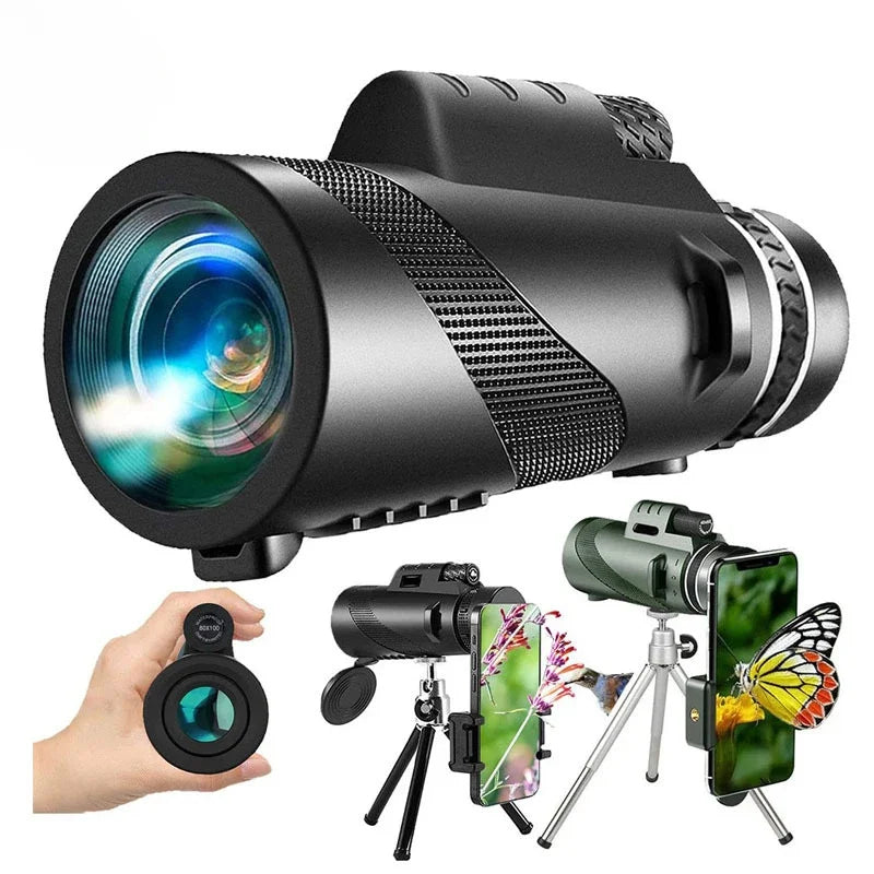Military-Grade Monocular Telescope For Outdoor Viewing And Observation
